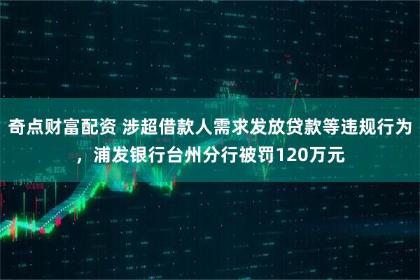 奇点财富配资 涉超借款人需求发放贷款等违规行为，浦发银行台州分行被罚120万元